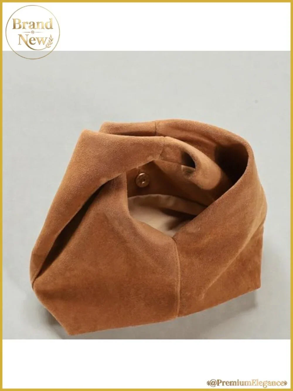 Faux Suede Knotted Top Handle Bag - Small Tote Purse